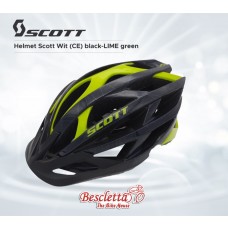 Helmet Scott Wit (CE) black-LIME Green 